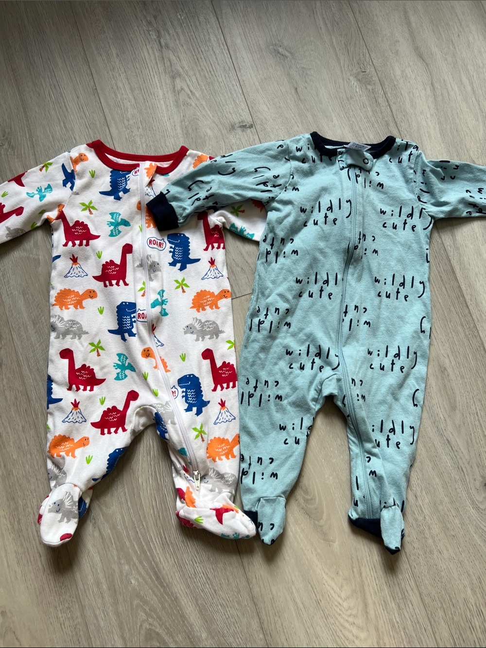 Gerber & Wonder Nation Onesie Sleeper Bundle Size 0-3 Months 2 Piece Zip Up